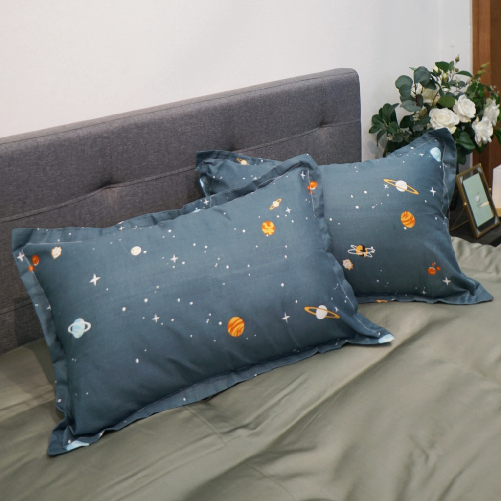Vỏ gối đầu 50x70cm Cotton poly bền đẹp, vỏ gối to