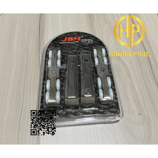   Cao cấp  Bộ bánh xe treo cửa lùa 8 bánh JBM Cửa nhôm   gỗ   sắt loại xịn 