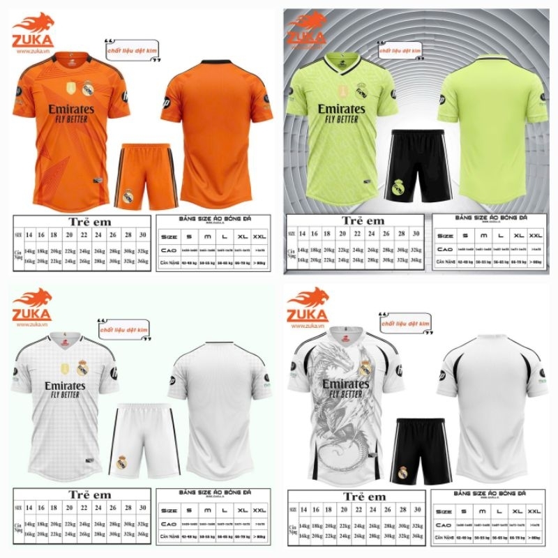 Áo Bóng Đá CLB Real Madrid, Áo Đá Banh Real Đủ Mẫu Mới Nhất 2024