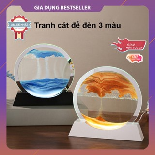 Tranh cát có đèn mẫu mới, tranh cát chảy chuyển động 3D Decor trang trí phòng khách, làm đèn ngủ, quà tặng