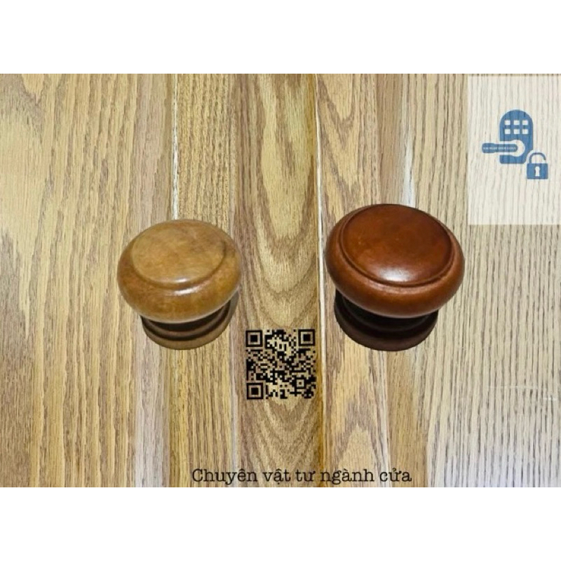 3 cái Núm tay nắm gù tủ bằng gỗ .