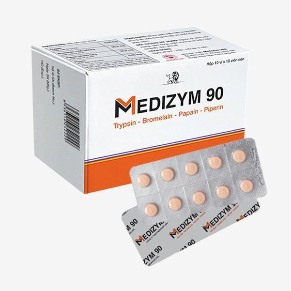 Medizym 90 Mediphar (H/100v) Hỗ trợ giảm các biểu hiện phù nề do chấn thương - Sản phẩm chính hãng