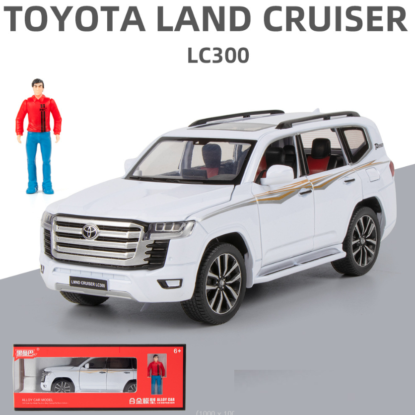 Mô hình xe ô tô kim loại Land Cruiser LC300 tỉ lệ 1:24 siêu to xe đồ chơi trẻ em