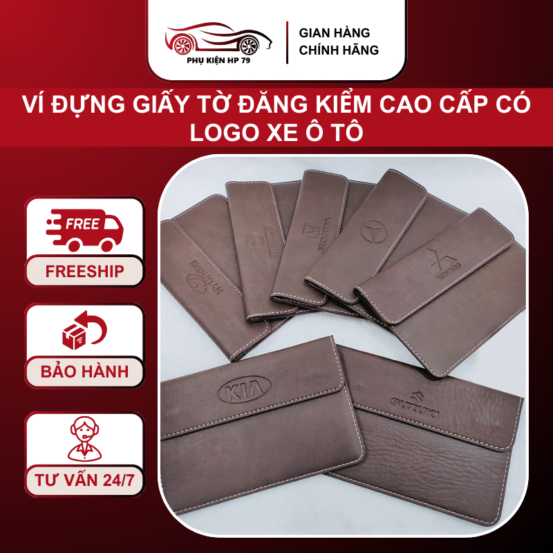 Sỉ Ví Đựng Giấy Tờ Đăng Kiểm Cao Cấp Có LOGO Xe Ô Tô Các Hãng SIÊU BỀN ĐẸP