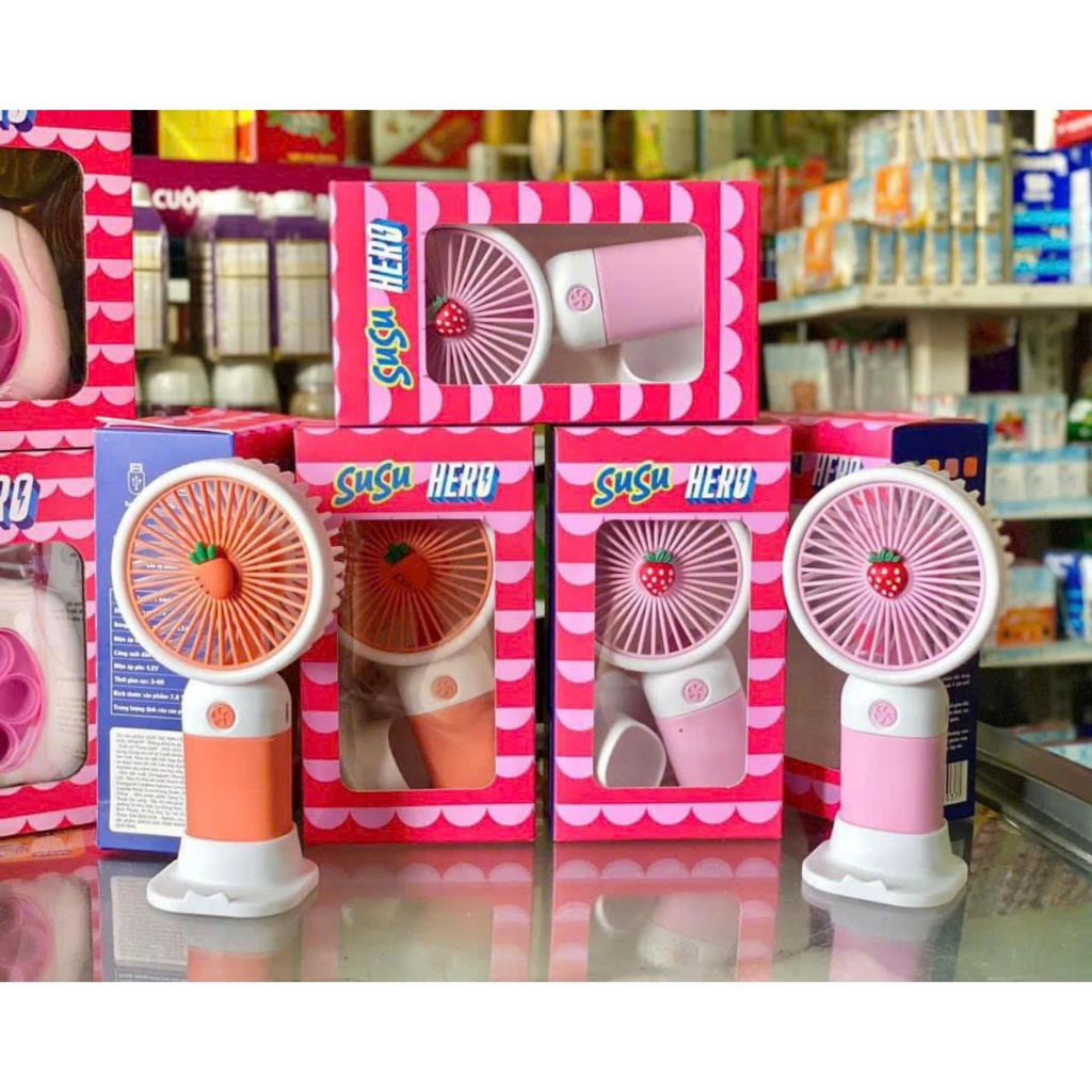 Quạt Tích Điện KUN + Bộ Đồ Dùng Học Tập + Đồ Chơi Lắp Ghép Cho Bé