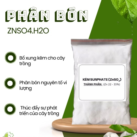 bao 25kg phân Bón Bổ Sung Kẽm Cho Cây Trồng  ZnSO4.7H2O TQuoc