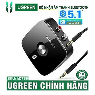 Bộ nhận bluetooth 5.1 ugreen 40759 cm106 dùng kết nối loa, amply,chíp aptx hd