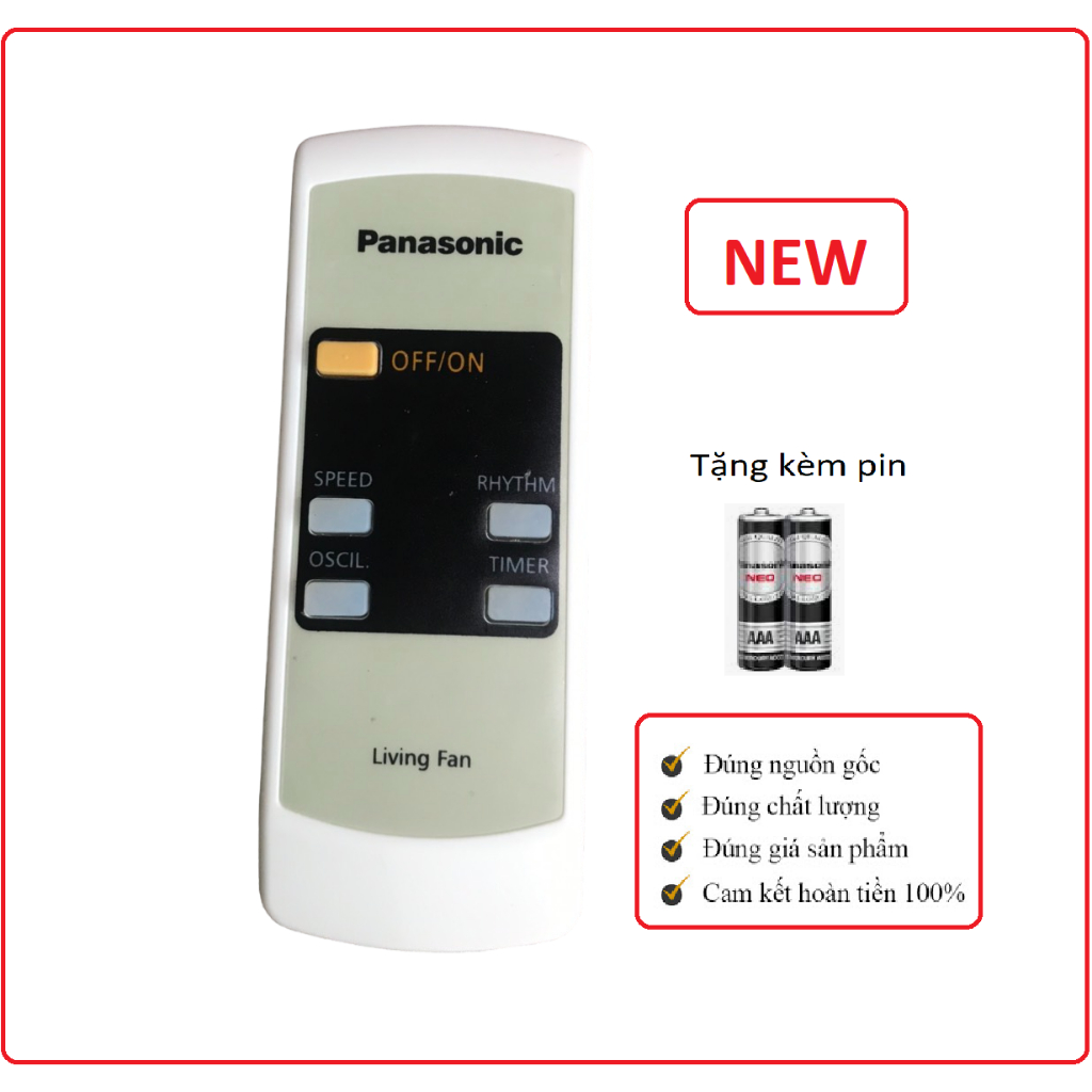 Điều khiển quạt cây và treo tường Panasonic F409K, Remote quạt panasonic hàng tốt lỗi 1 đổi 1