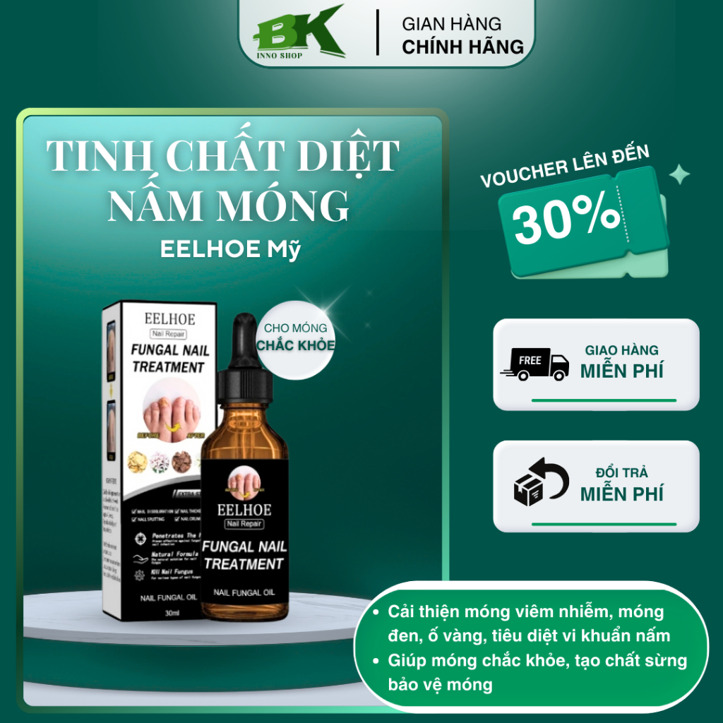 Tinh Chất Diệt Nấm Móng Thảo Dược EELHOE Mỹ Triệt Tiêu Nấm Móng Tay Chân, Dưỡng Móng, Chăm Móng Cứng Chắc Khỏe| BK INNO