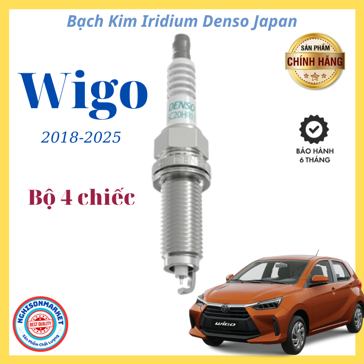 {Chính hãng} Bugi xe Toyota Wigo bạch kim iridium denso japan