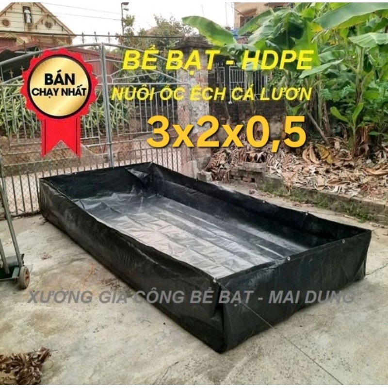 Bể bạt nuôi ốc ,ếch,lươn ,cá- bạt đen HDPE