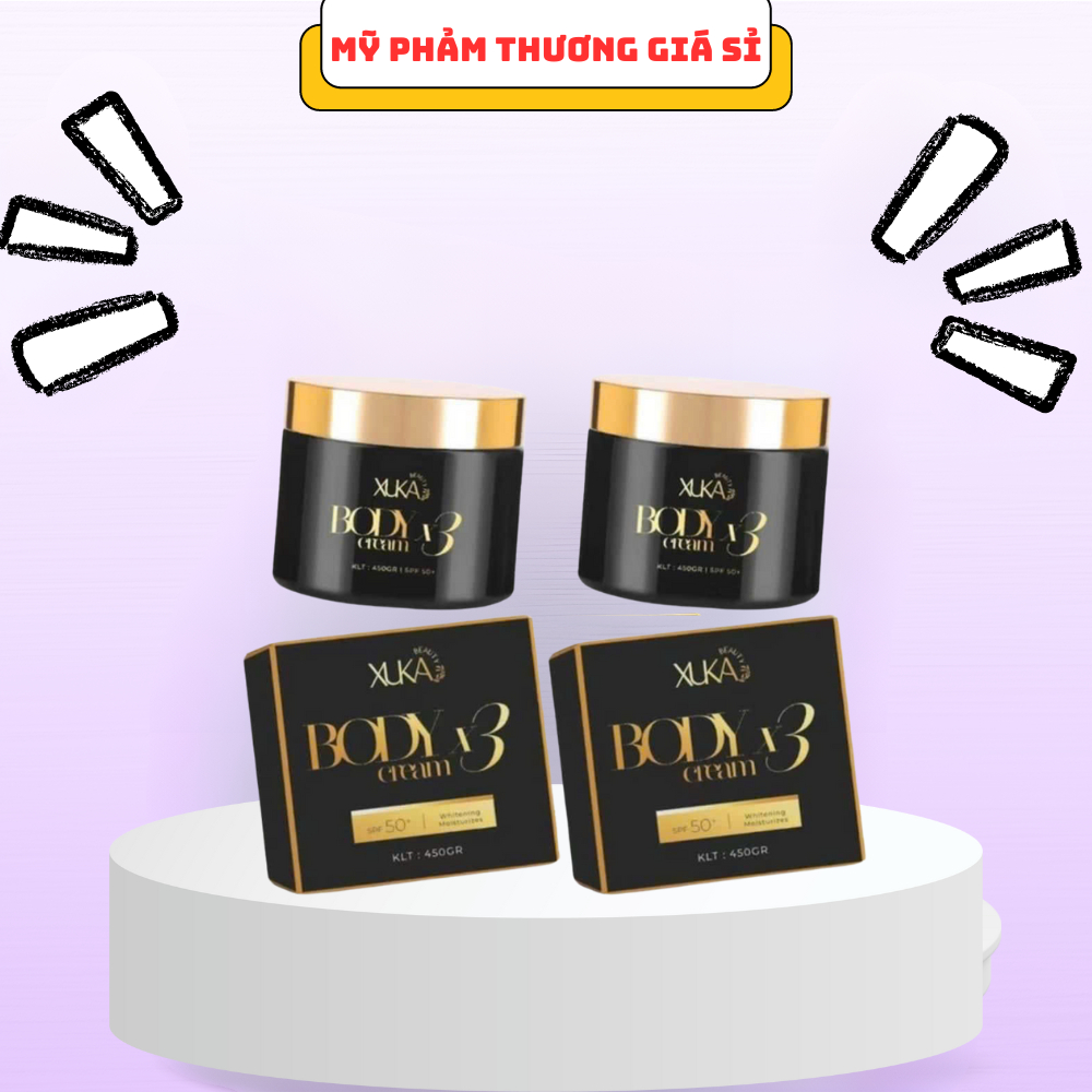 Kem Body Xuka Beauty X3 450g Hủ lớn + Hổ Trợ Dưỡng Da