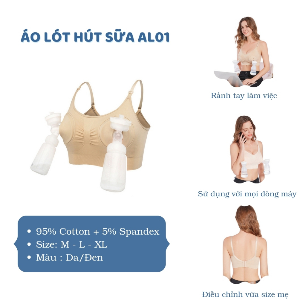  Áo lót hút sữa và cho con bú - Giúp mẹ rãnh tay làm việc Hinata AL01 
