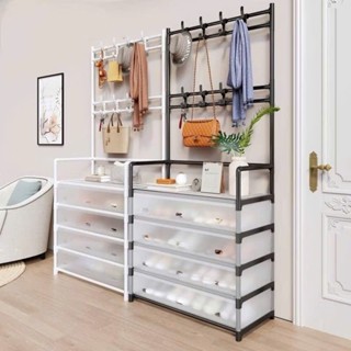 Kệ Giày Lắp Ráp Nhiều Tầng,Có Ngăn Đựng Đồ Chống Bụi. Tủ Giày Đa Năng Tiết Kiệm Không Gian