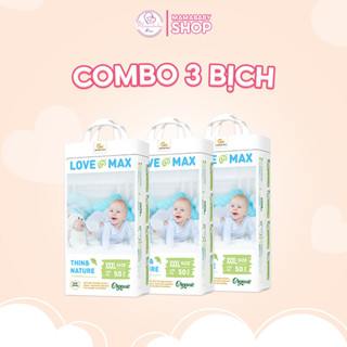 [Combo 3 Bịch Tặng Khăn Ướt] Bỉm Tã Love Max, Bỉm Quần/Dán Cho Bé Full Size
