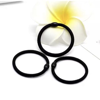 Sỉ 10 Buộc tóc đen trơn nhẹ nhàng co giãn - SP000582