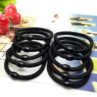 Sỉ 10 Buộc tóc đen trơn nhẹ nhàng co giãn - SP000582
