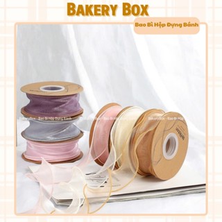 (Cuộn 9M) Dây Ruy Băng Voan Bản 4cm, Trang Trí Bánh Kem, Gói Quà, Hoa