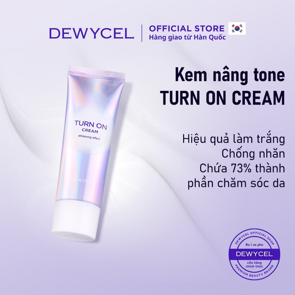 Kem dưỡng nâng tông DEWYCEL Turn On Cream Whitening Effect 50ml - Twins Cosmetic