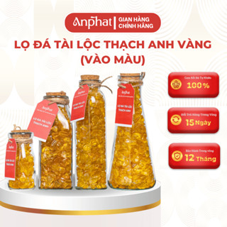 Lọ đá tài lộc thạch anh Vàng(vào màu) An Phát, Hũ đá thanh tẩy, Hỗ trợ năng lượng,decor nhà cửa.