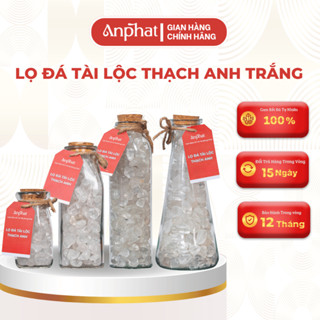 Lọ đá tài lộc thạch anh Trắng An Phát, Hũ đá thanh tẩy, Hỗ trợ năng lượng, decor trang trí nhà cửa.