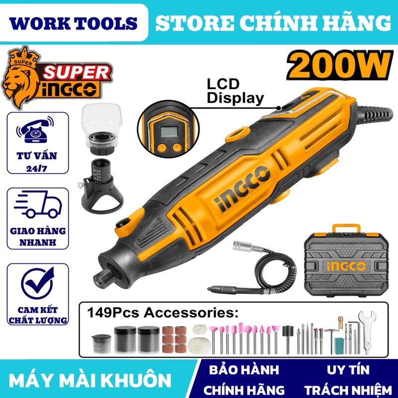 INGCO Máy mài khuôn mini MG2008 & MG13328