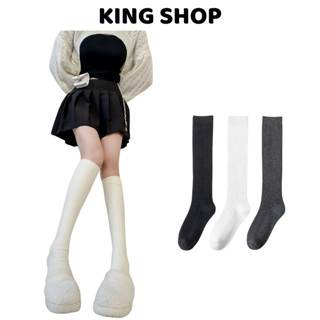 Tất Nữ Trơn Cotton Cổ Cao Qua Đầu Gối Gân Tăm Mềm Mát Co Dãn 4 Chiều Phong Cách Đáng Yêu King Shop T521