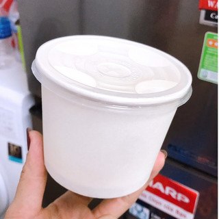 100 Tô giấy 300ml đựng canh - súp - chè