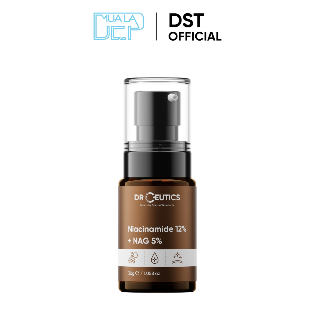 DrCeutics Tinh Chất Niacinamide 12% DrCeutics Giảm Thâm Sáng Da Kiềm Dầu (30g 100g)