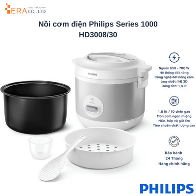 Nồi cơm điện Philips Series 1000 HD3008/30 - Hàng chính hãng