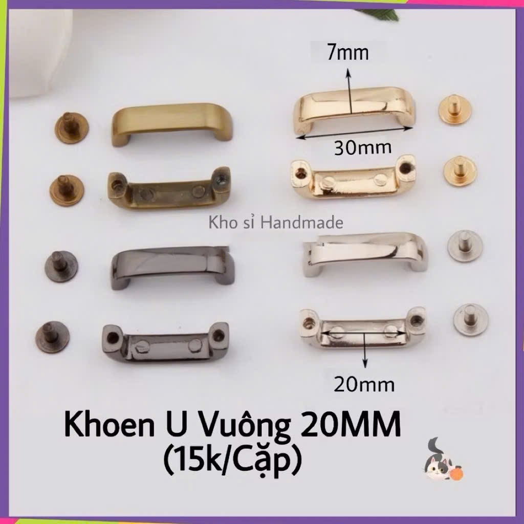 Khoen U Vuông 20MM (15k/cặp)