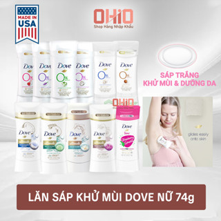 Lăn khử mùi nữ Dove dạng sáp 74g, Dưỡng da cánh sáng mịn_Ohio Shop