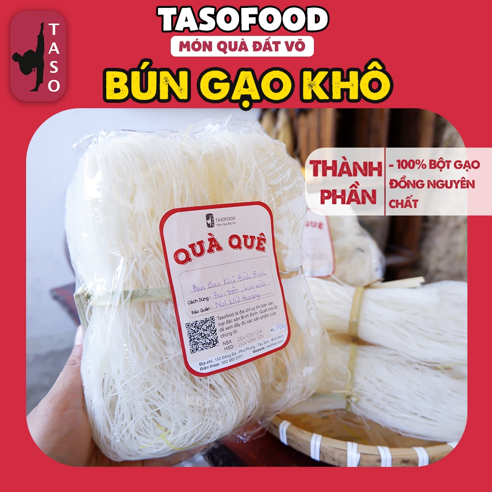 BÚN GẠO KHÔ BÌNH ĐỊNH | BÚN TRỘN, BÚN XÀO CHAY, BÚN XÀO KHÔ, MÌ XÀO KHÔ, BÚN GẠO SỢI NHỎ, DAI MỀM | 