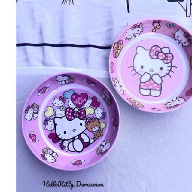 Dĩa tròn Melamin HelloKitty