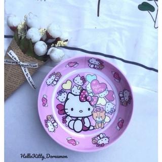 Dĩa tròn Melamin HelloKitty
