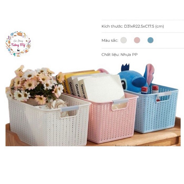 Rổ đan không nắp size Trung( size đại& nhỏ khách ib shop gửi link)