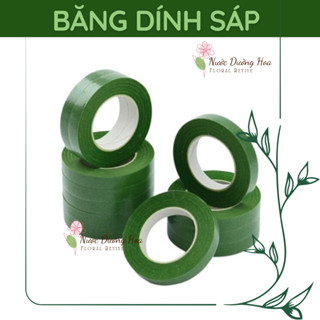 (FREESHIP) Lốc 12 Cuộn Băng Keo Sáp, Băng Keo Dính Sáp Quấn Cành Hoa Thật, Hoa Giả