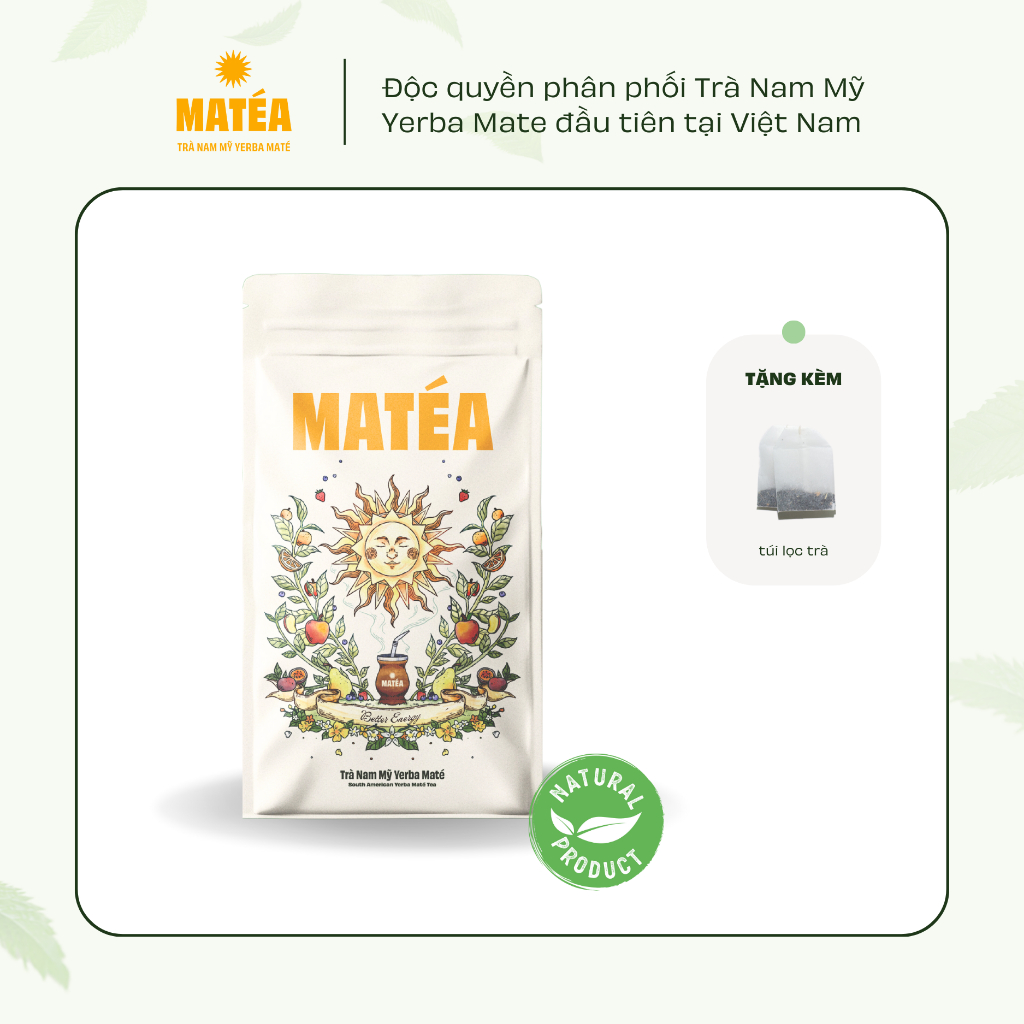 Trà Yerba Mate các dòng vị 100gr - Trà Nam Mỹ - Tặng túi lọc