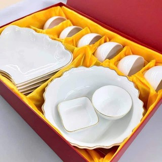 Hộp xi đỏ đựng bộ ấm chén, bộ phụ kiện, bộ bát đĩa