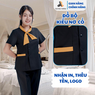 Đồng phục spa, áo spa, áo đồng phục thẩm mỹ viện nữ chất cotton lạnh vải cao cấp xưởng may Thành Trinh TT08