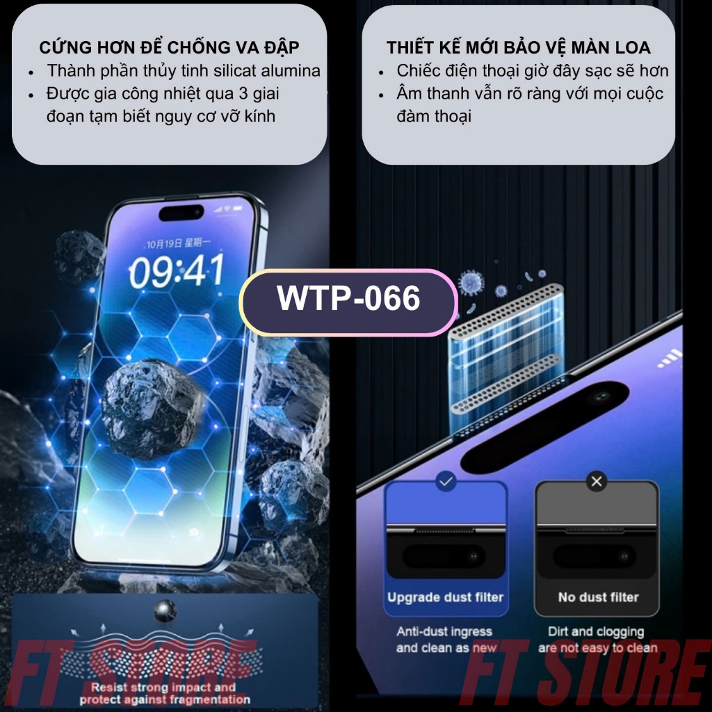 Kính cường lực WK KINKONG WTP-066 siêu cứng, siêu mượt, full viền chống vân tay - Chính hãng | BigBuy360 - bigbuy360.vn