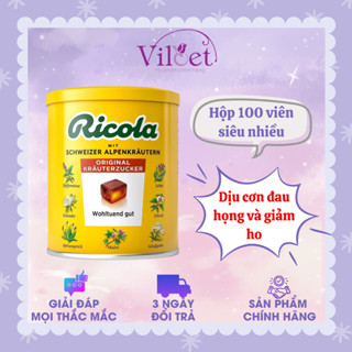 [DATE MỚI] Kẹo ngậm ho thảo dược Ricola Original Đức hộp 100 viên giảm ho, khàn giọng - Shop Viloet