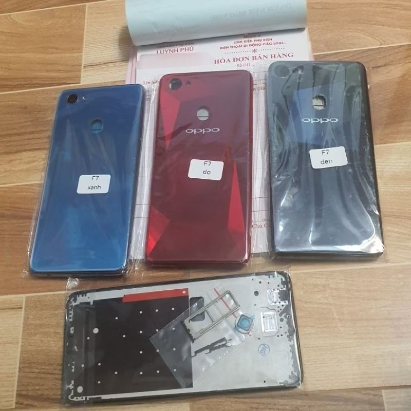Vỏ oppo f7 có khay sim kính camera bao test
