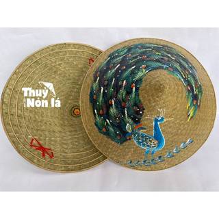 Nón cỏ bàng vẽ - Nón vẽ công
