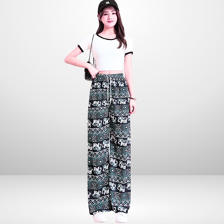 Quần thổ cẩm dài chất liệu lanh - ATONA