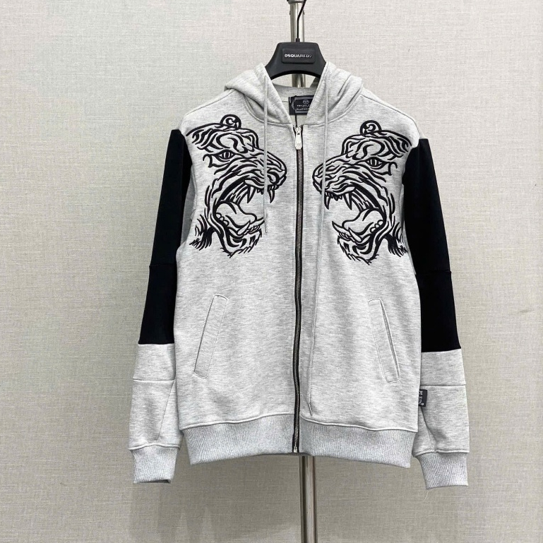 Áo Khoác Hoodie Nam Philipp Plein Thêu Hổ Ngực Áo Siêu Nét - Áo Khoác Hoodie Nam Nữ Philipp Plein Ca
