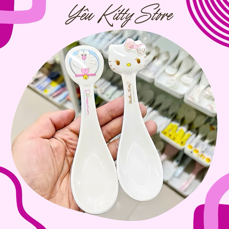 MUỖNG NHỰA MELAMINE HELLO KITTY