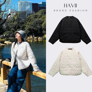 (SẴN ) Áo khoác phao NỮ ZR Hot 2024 full tag chần bông siêu nhẹ siêu ấm họa tiết tim độc lạ trẻ trung AKP