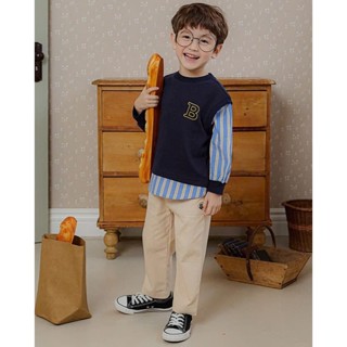 Áo thun OW navy phối kẻ nổi thời trang cho bé Nga Fish A9KN7 - A9BD2