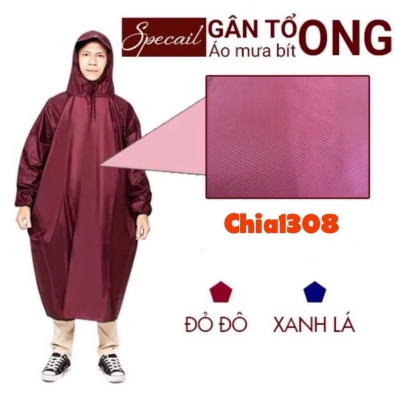 ÁO MƯA BÍT KÍN KHÔNG XẺ TÀ VẢI DÙ DA CÁ CAO CẤP ViỆT Ý